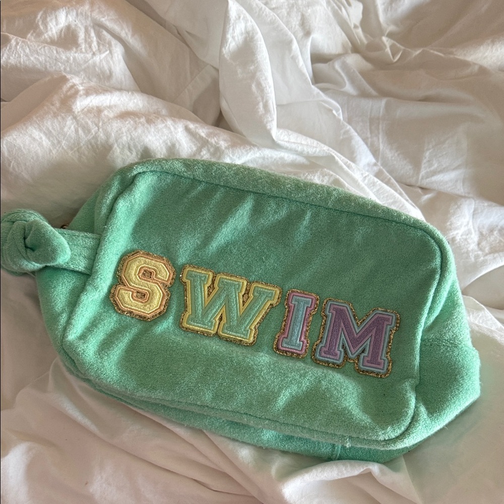 Stoney Clover Lane x Target Green Terry Cloth Swim Bag